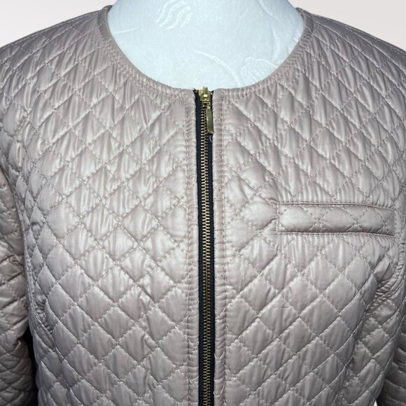 Jolmar Metallic Quilted Zip Jacket Blush Lightweight Bomber Style Small - Picture 2 of 10